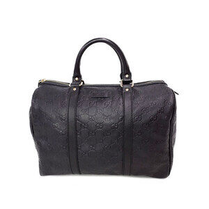 GUCCI Guccissima Boston Duffle Bag Handbag Black